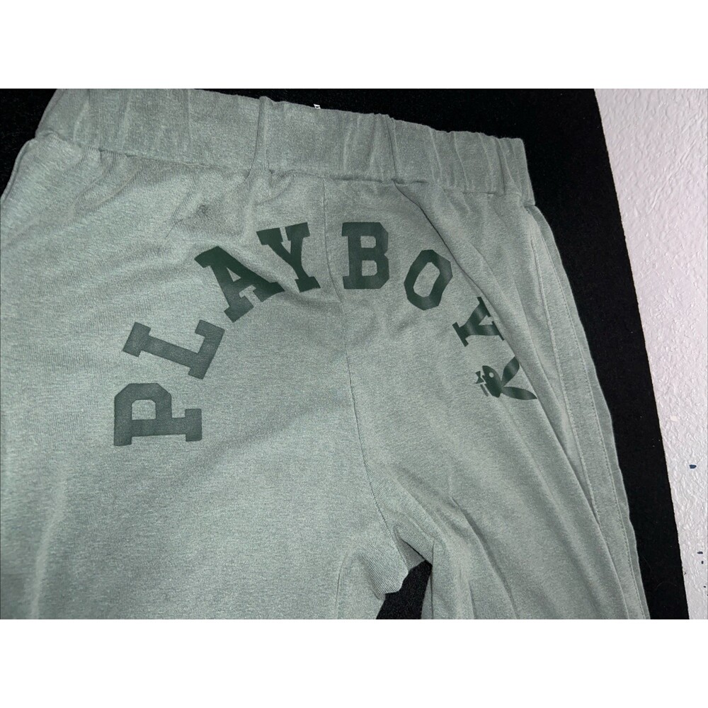 Missguided Playboy Pants Wide Leg Track Y2K 2000s Size Med Sweatpants Jogger